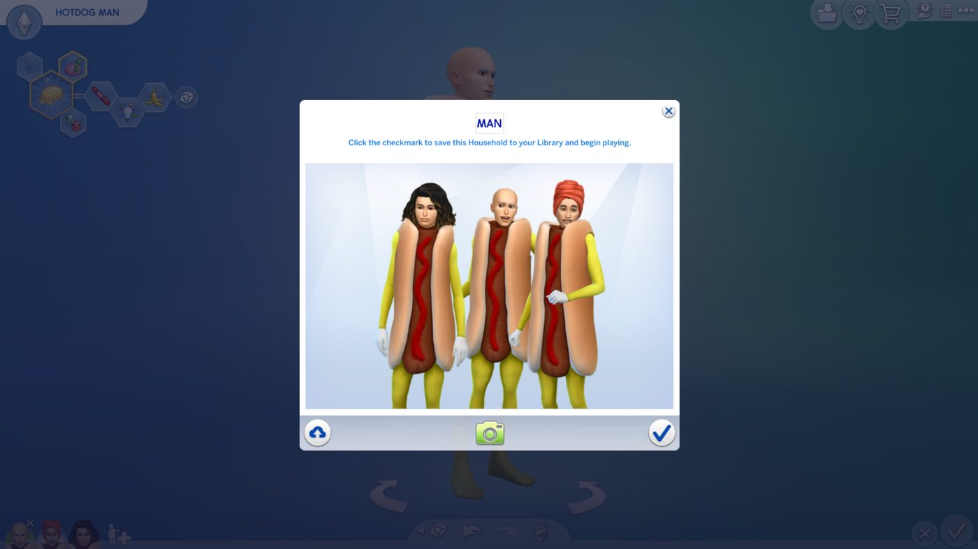 Sims household screenshot